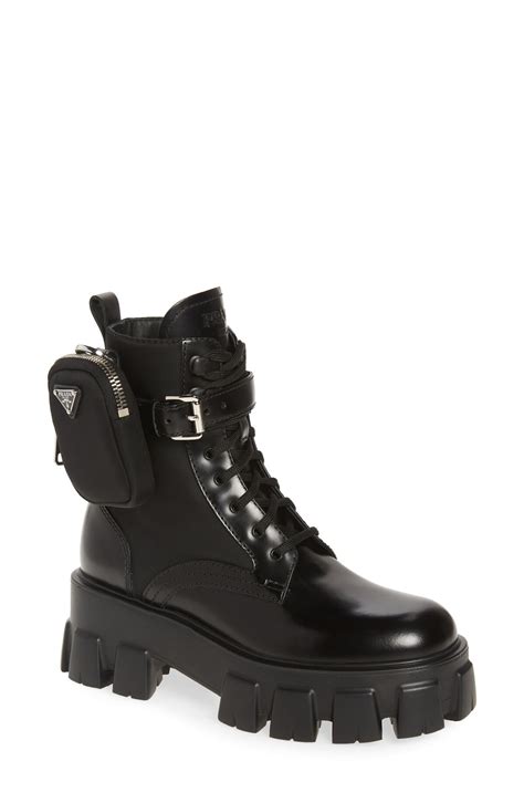 Prada monolith boots nordstrom